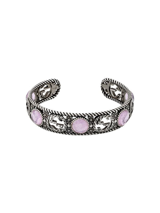 Gucci - Interlocking G flower cuff - women - Sterling Silver - S, M, L - SILVER