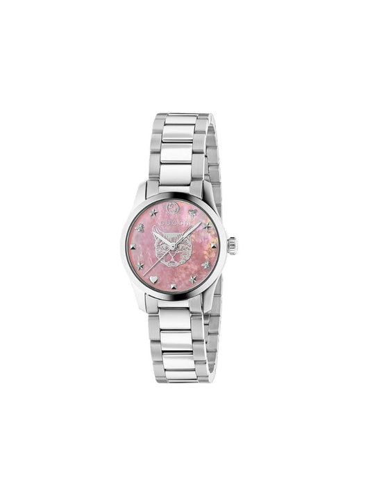 Gucci - G-Timeless 27mm - women - Steel/Mother of Pearl - One Size - SILVER