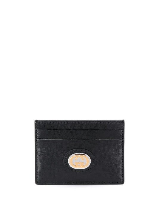 Gucci - GG logo cardholder - women - Calf Leather - One Size - Black