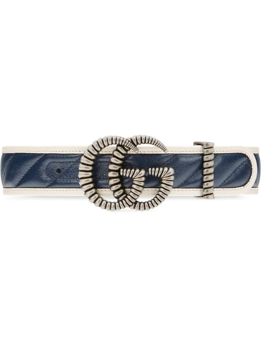 Gucci - torchon Double G belt - women - Leather - 75, 80, 85, 90, 95, 100 - Blue