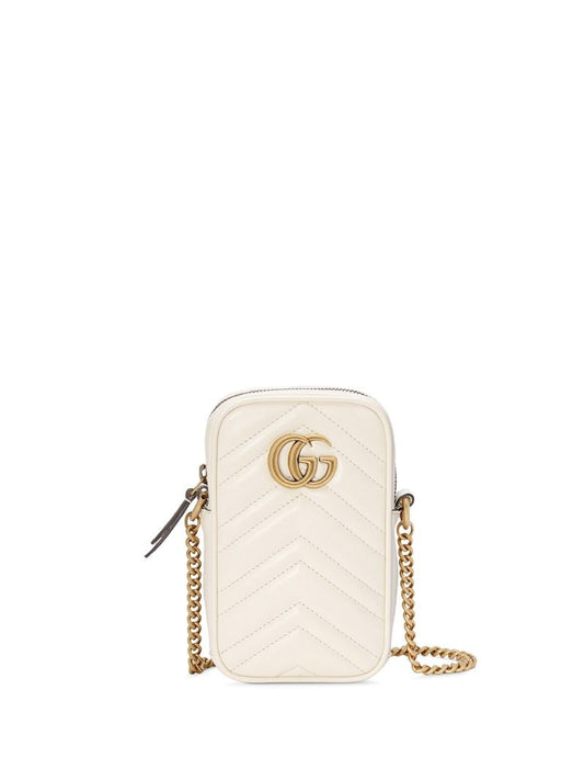 Gucci - GG Marmont mini bag - women - Leather/Polyester/Microfibre - One Size - White