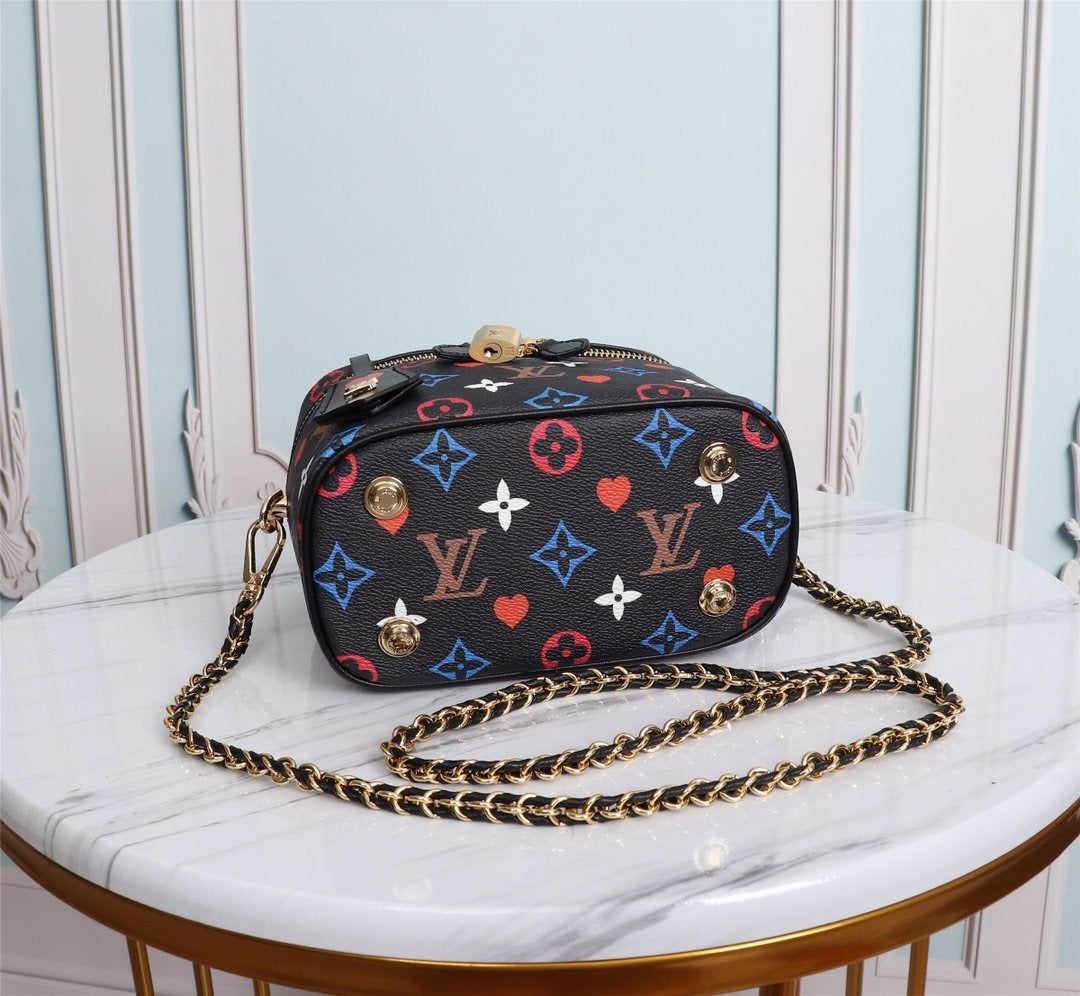 Top Quality Vanity PM Bag Game On Monogram Canvas Black By Nicolas Ghesquiere For Women, Womens Handbags, Shoulder And Crossbody 7.5in/19cm Top Quality M57482