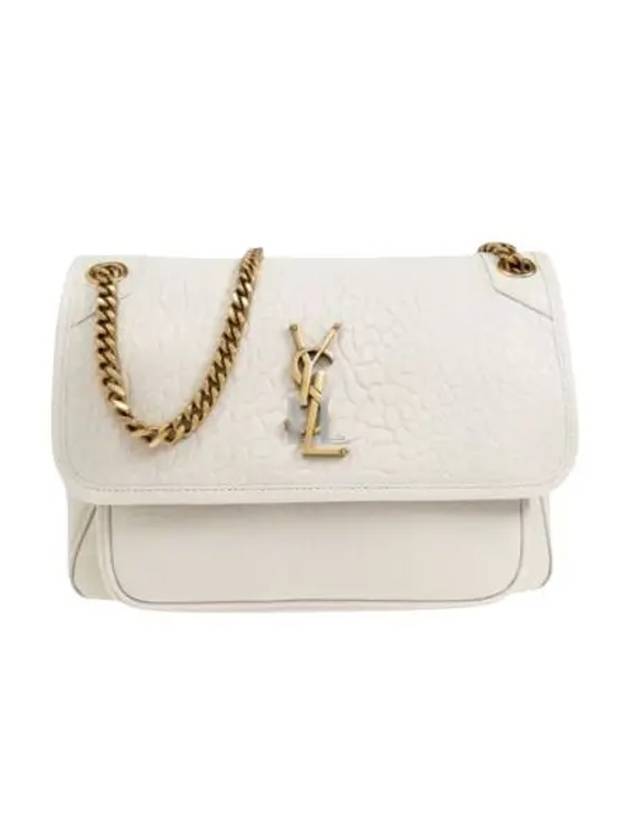 Luxury Saint Laurent Trending 2025 Nikki Medium Chain Shoulder Bag Blanc