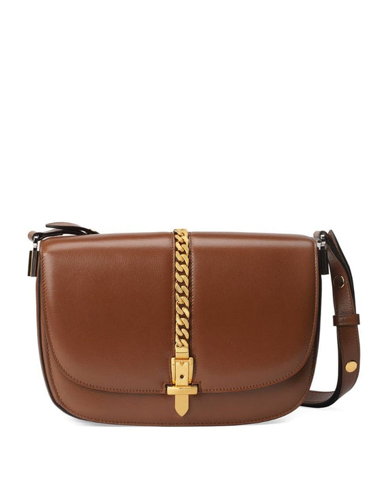 Gucci - small Sylvie 1969 shoulder bag - women - Leather/Gold Plated Metal - One Size - Brown