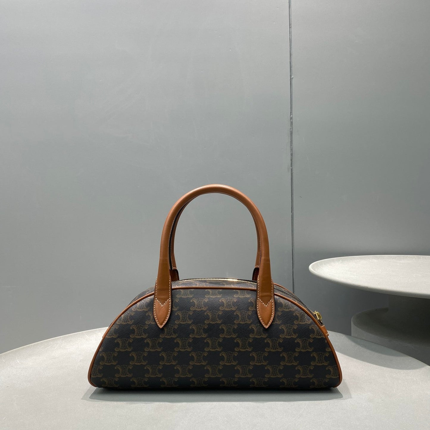 Top Quality MeTop Qualityum Teckel In Triomphe Canvas Brown For Women 12in/31cm 