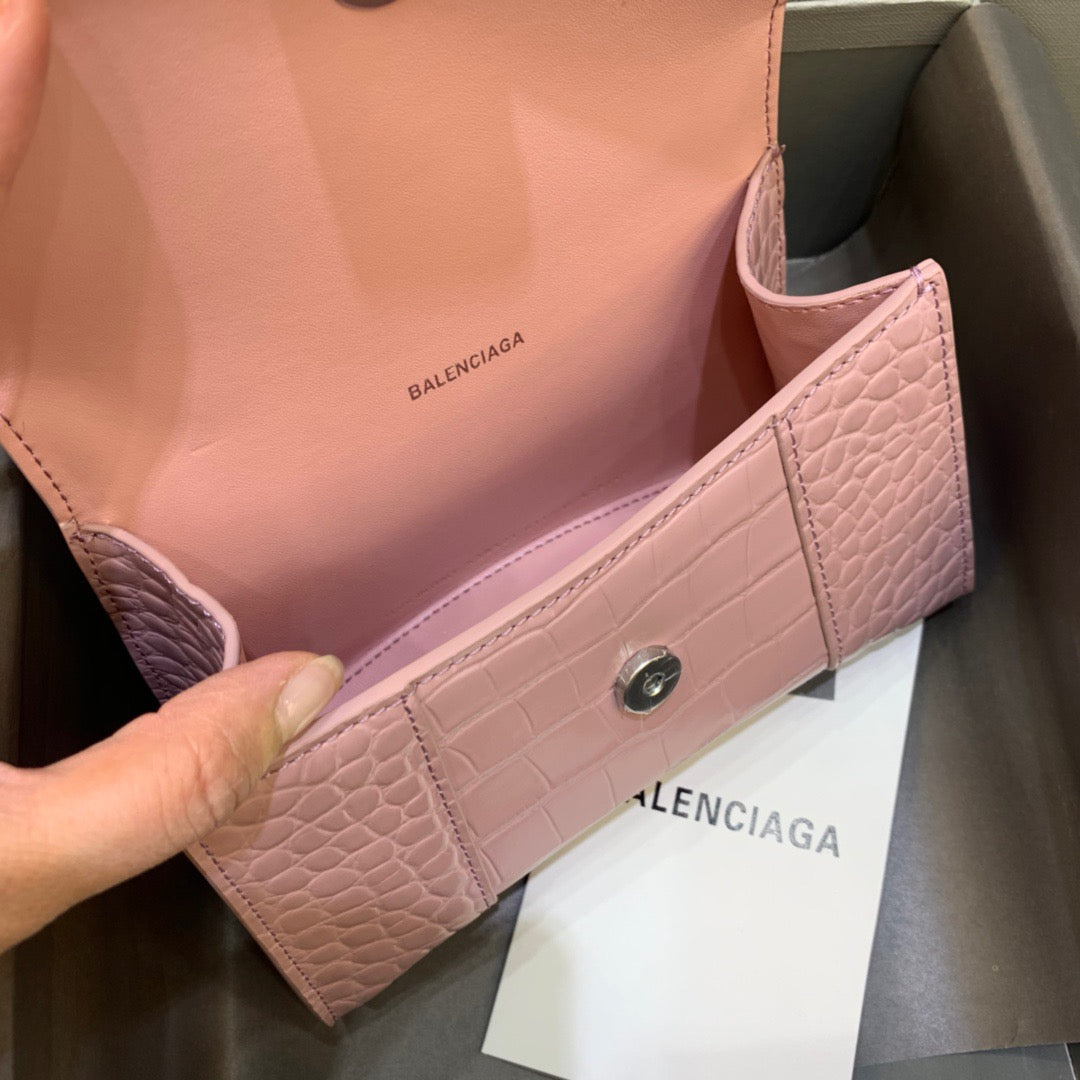 Top Quality Hourglass XS Handbag In Pink, For Women,  Bags 7.4in/19cm