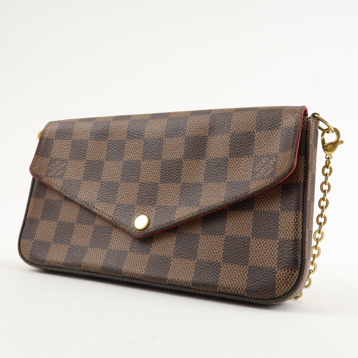 Louis Vuitton Damier Pochette Felicie Shoulder Bag Brown N40492  d