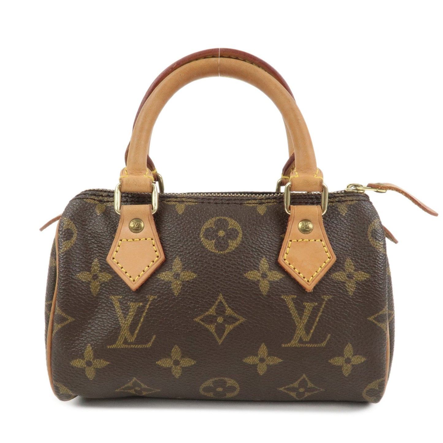 Louis Vuitton Monogram Mini Speedy Hand Bag Brown M41534