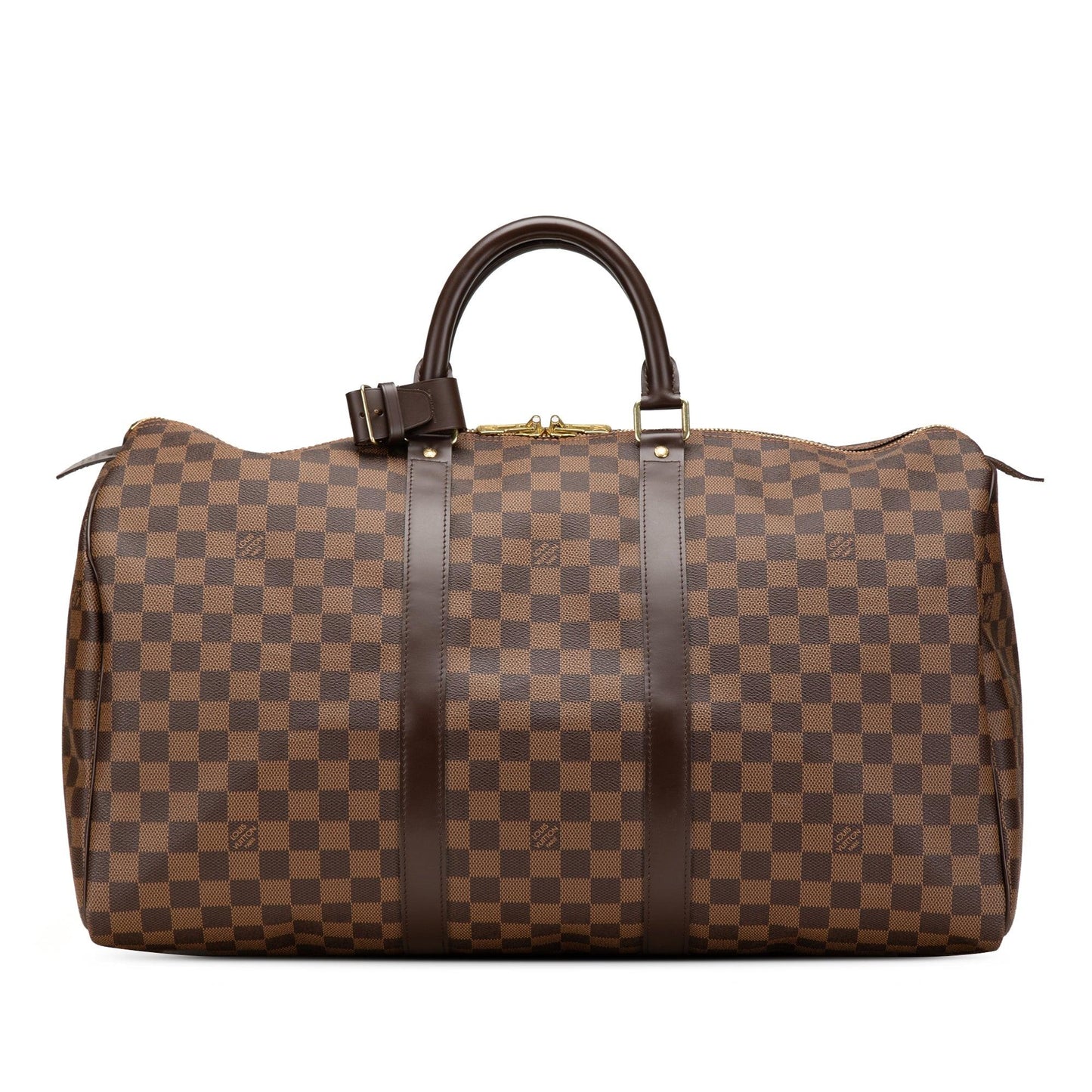 Brown Louis Vuitton Damier Ebene Keepall 50 Travel Bag