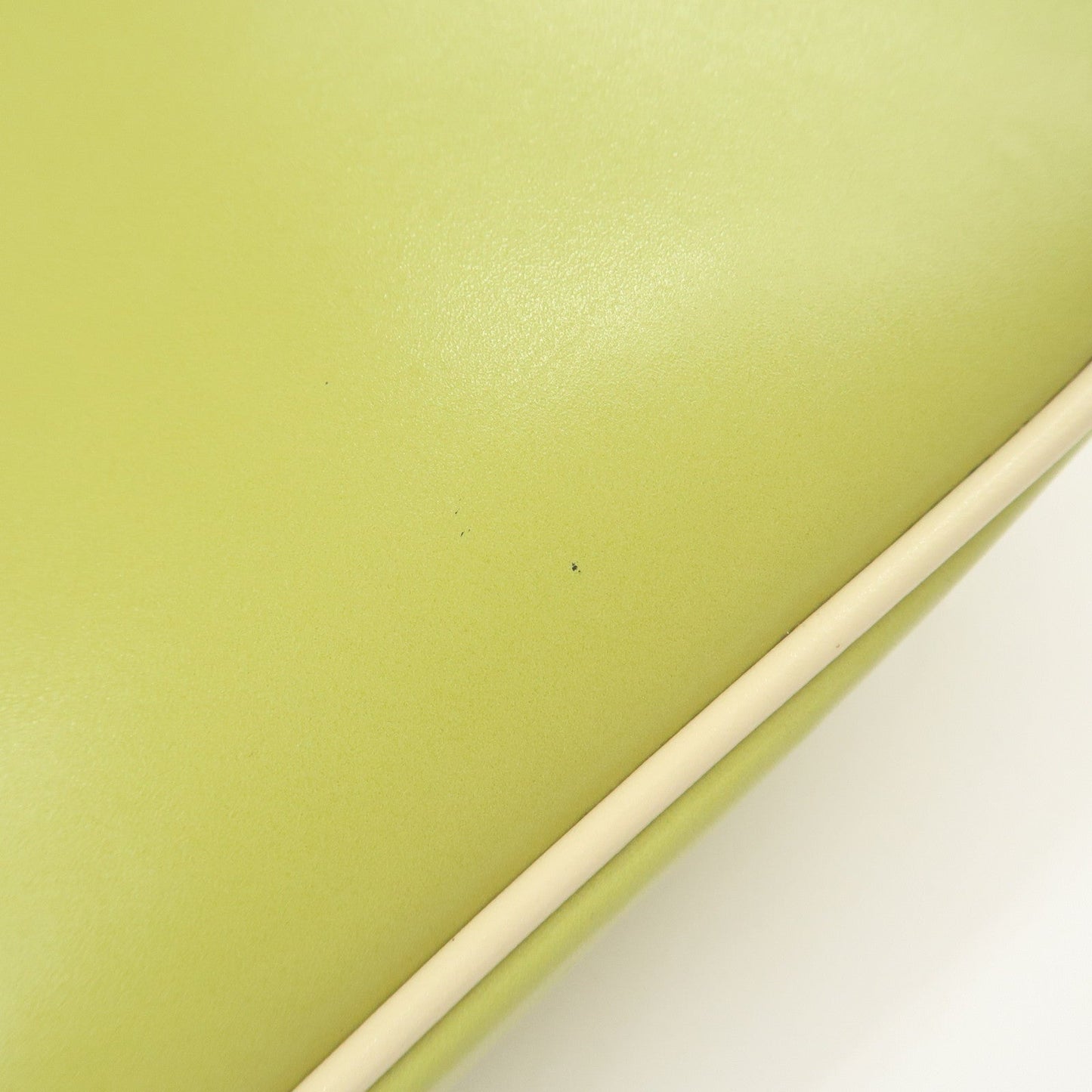 PRADA Leather Shoulder Bag Hand Bag Light Green B10689  d