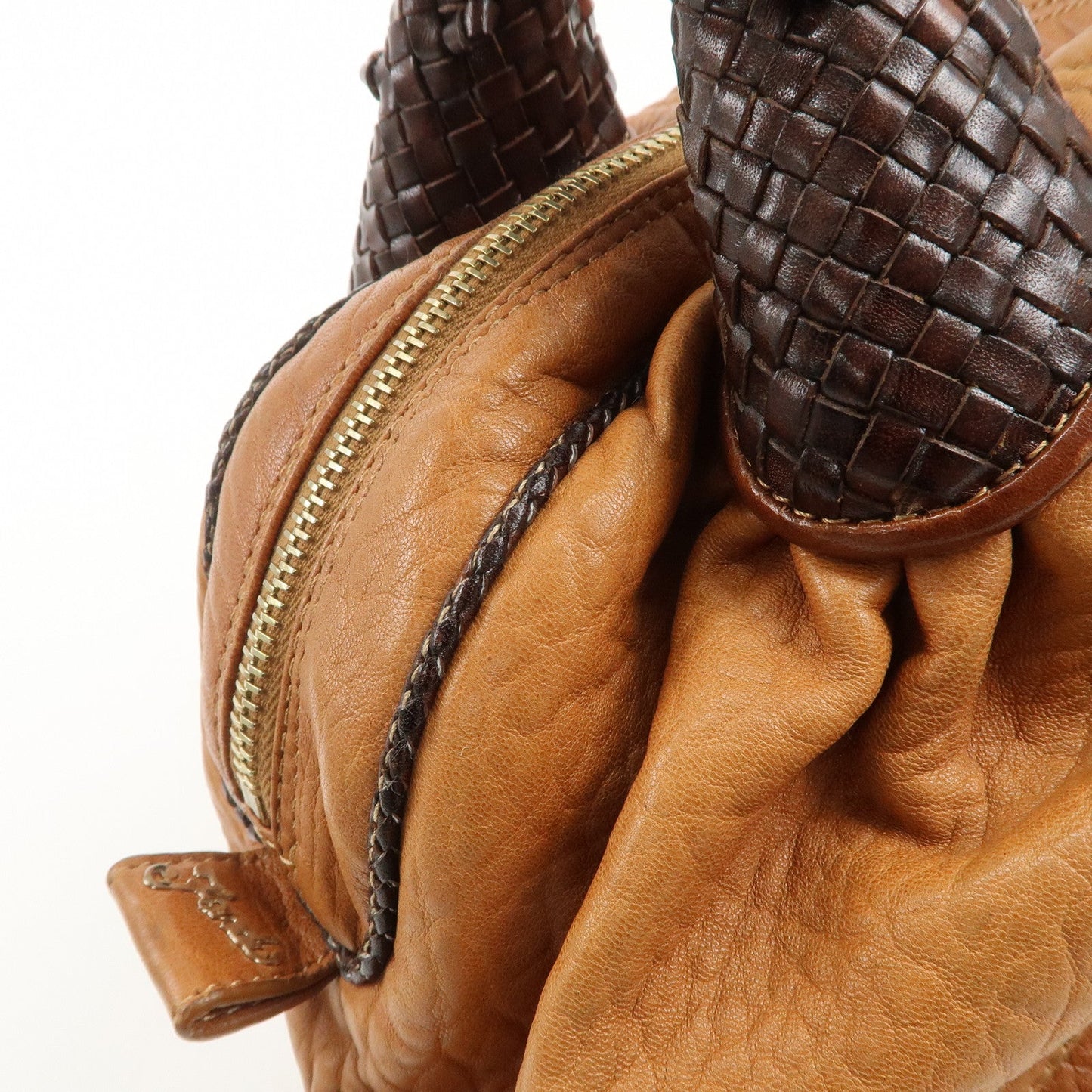 FENDI Leather Mini Spy Bag Hand Bag Brown Dark Brown 8BL078  d