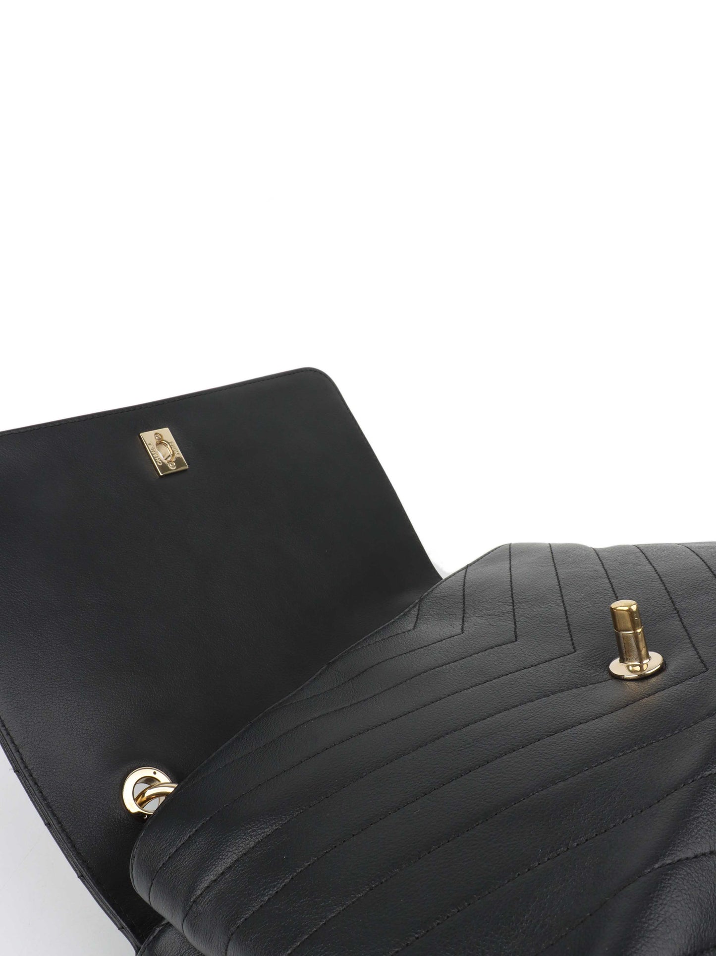 Chanel Black Chevron Chic Top Handle Flap Bag LGHW.