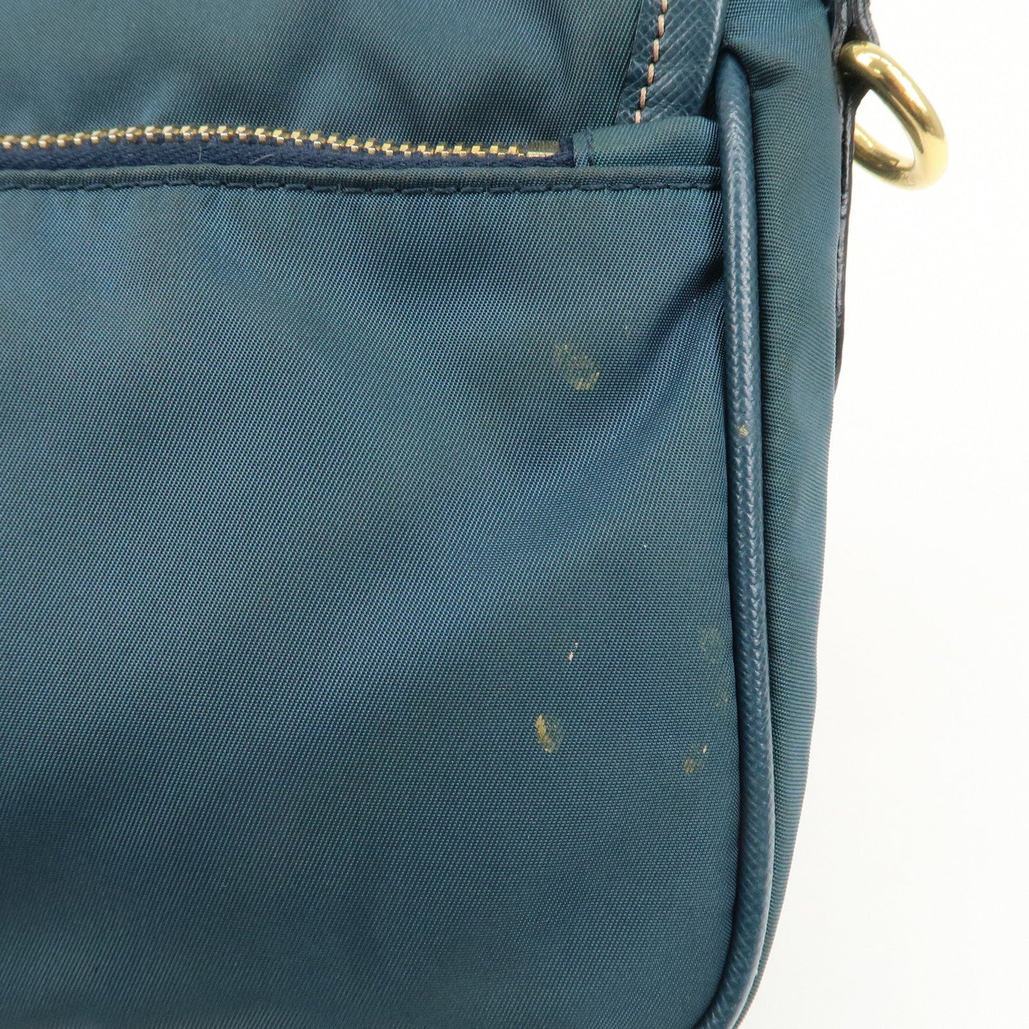 PRADA Nylon Leather Shoulder Bag Crossbody Bag Green BT0772  d