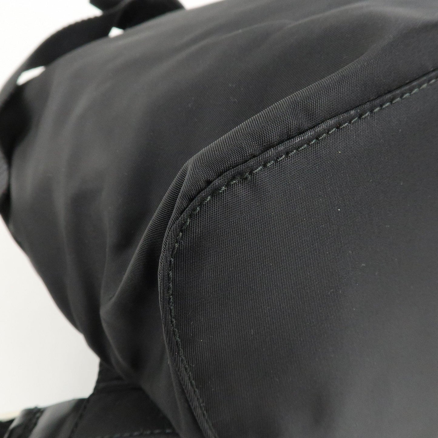 PRADA Logo Nylon Leather Back Pack Ruck Sack NERO Black BZ2811  d