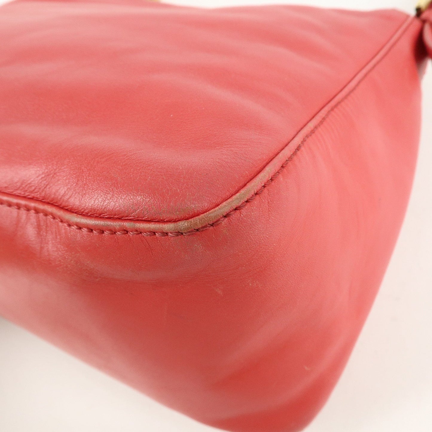 FENDI Big Mamma Baguette Leather Chain Shoulder Bag Pink 8BR638  d
