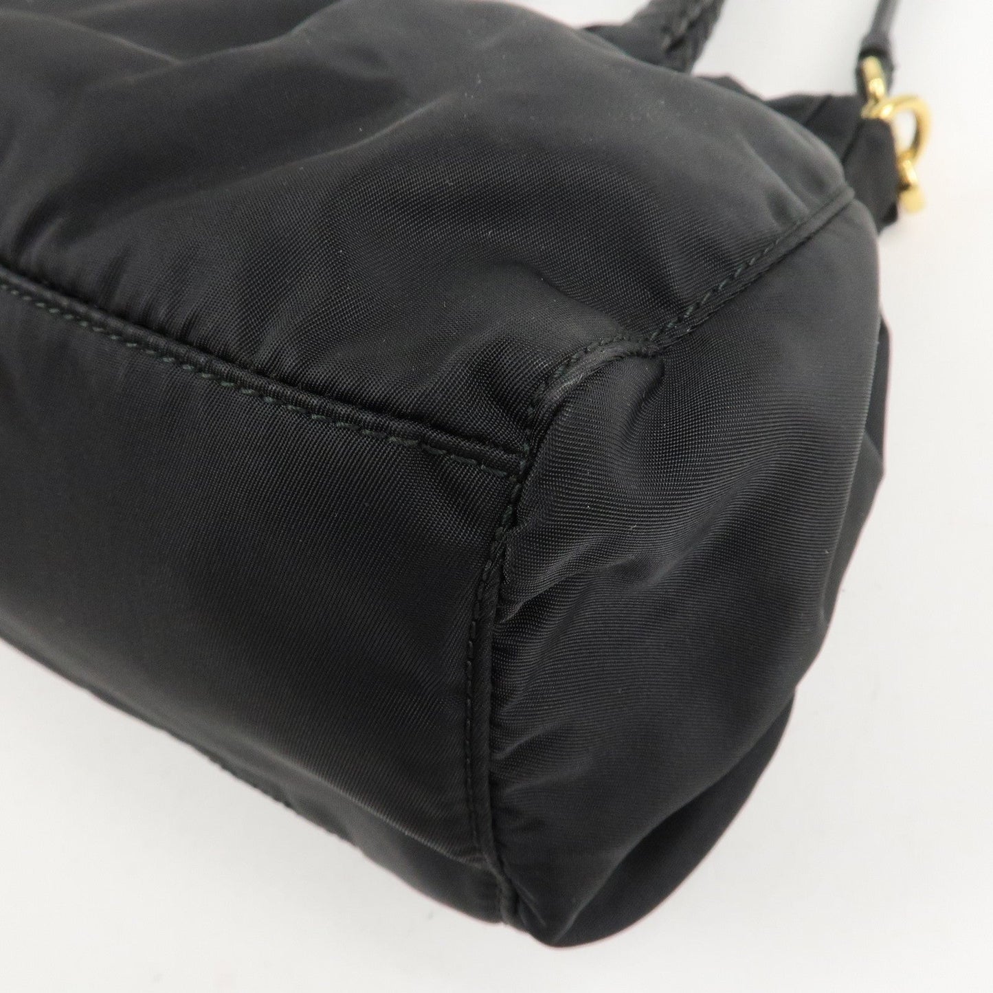 PRADA Nylon Leather Ribbon 2Way Shoulder Bag Black BN1631  d