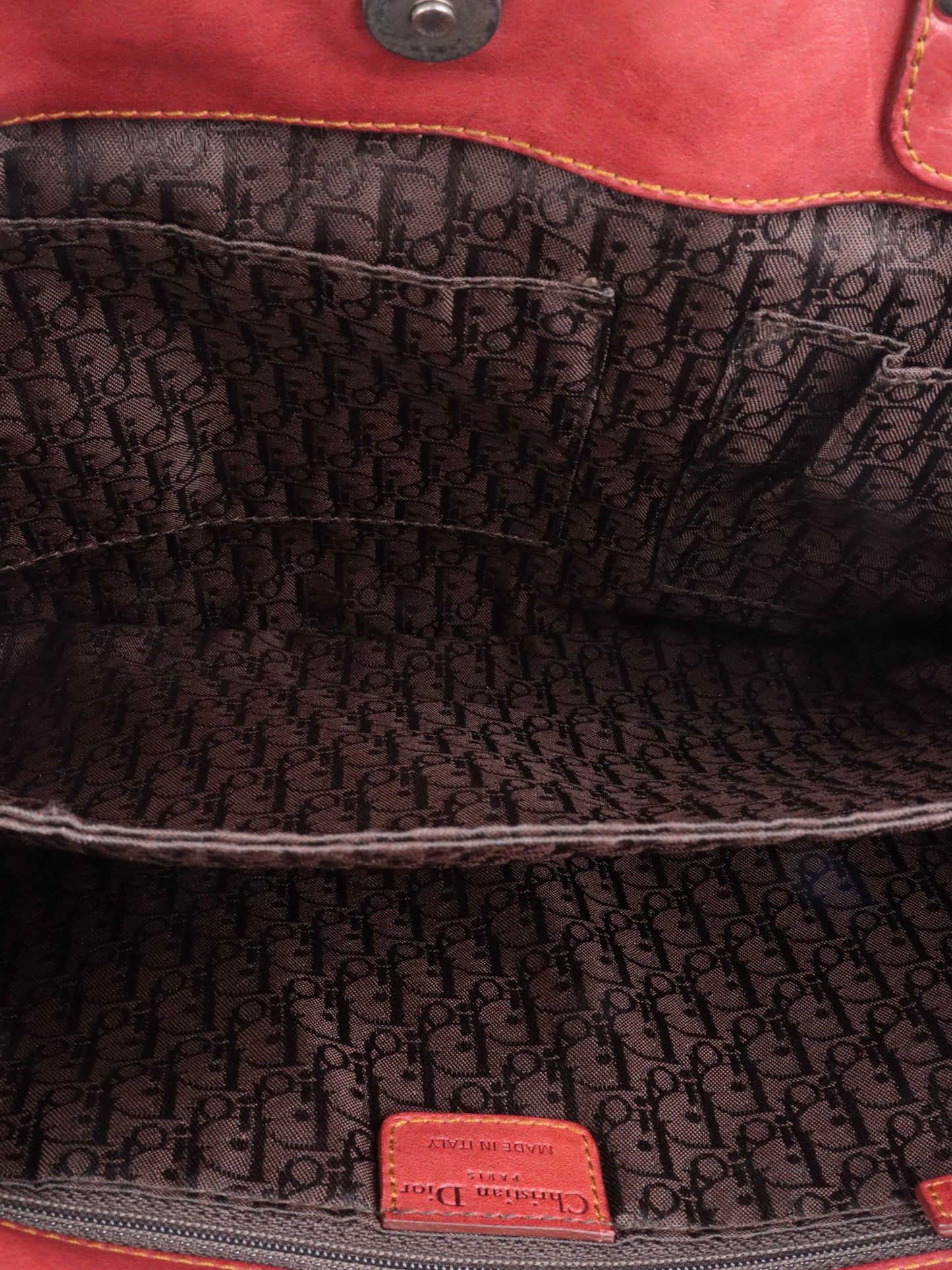 Dior Red Saddle Tote.