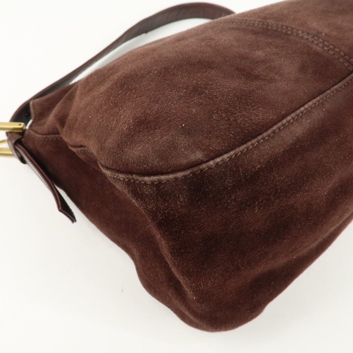 FENDI Suede Leather Shoulder Bag Hand Bag Brown 26426  d
