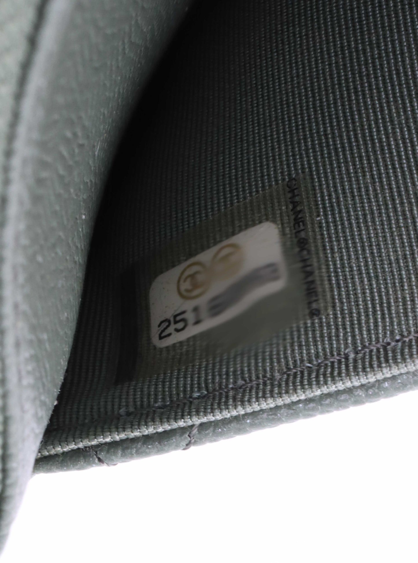 Chanel Green Iridescent Caviar Wallet on Chain.