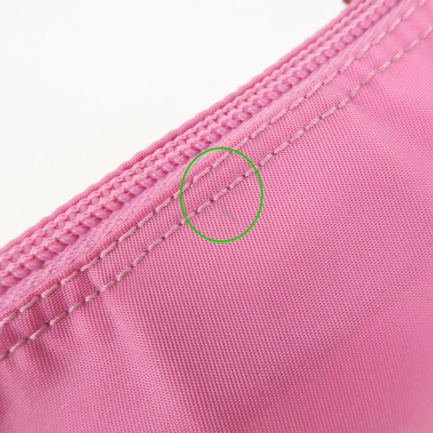 PRADA Nylon Saffiano Leather Pouch Begonia 1N0011  d