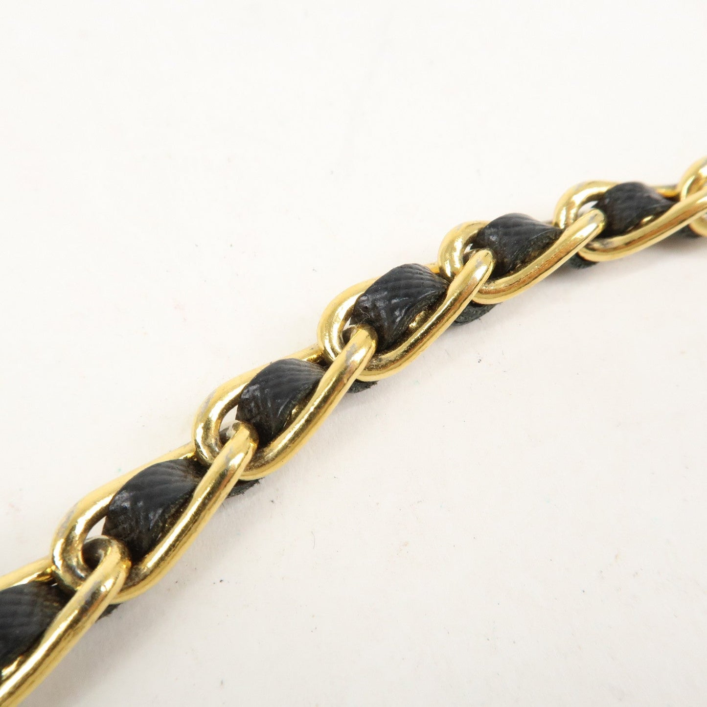 PRADA Saffiano Leather Chain Wallet Purse Black 1MT290  d
