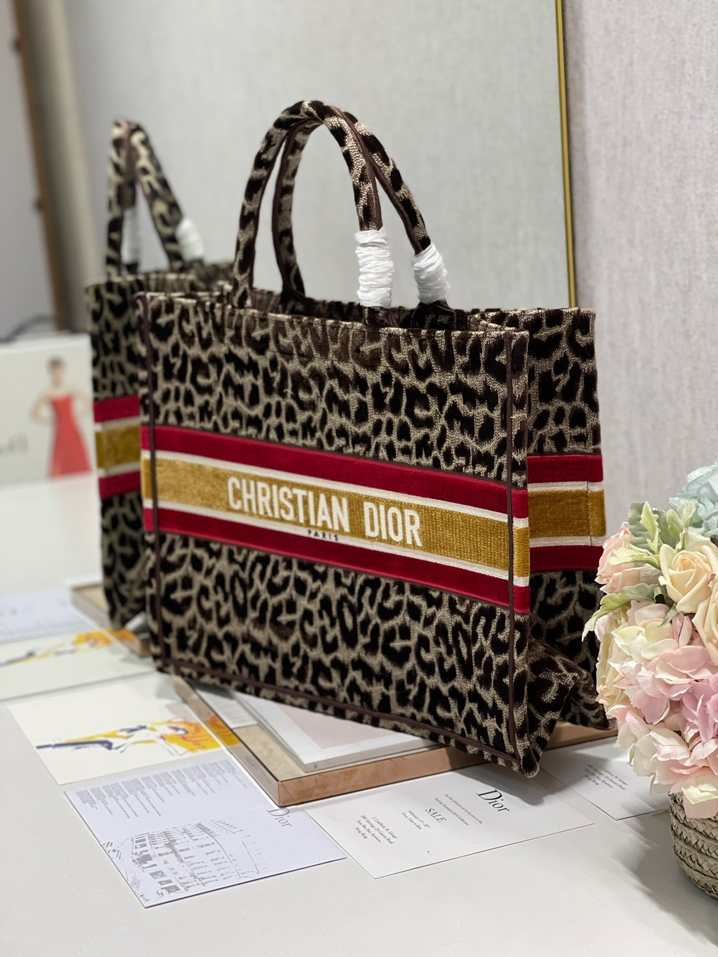 Top Quality Large Book Tote Yellow Multicolor, For Women, Womens Handbags 16.5in/42cm CD
