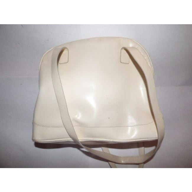 Gucci   Ivory Patent Leather Satchel