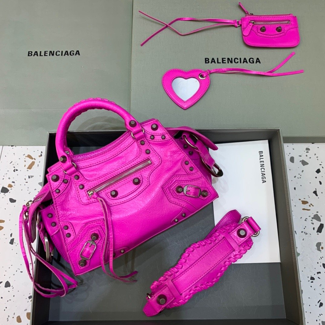 Top Quality Neo Cagole XS Handbag In Dark Pink, For Women,  Bags 10.2in/26cm