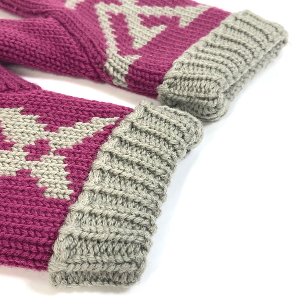 LOUIS VUITTON gloves ‚l72766 wool purple Monogram knit mittens Moffle Grand Floor Women