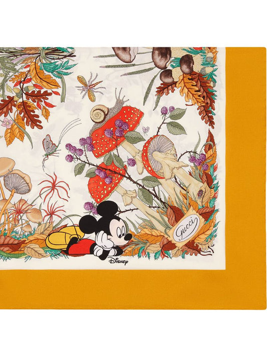Gucci - x Disney printed scarf - women - Silk - One Size - White