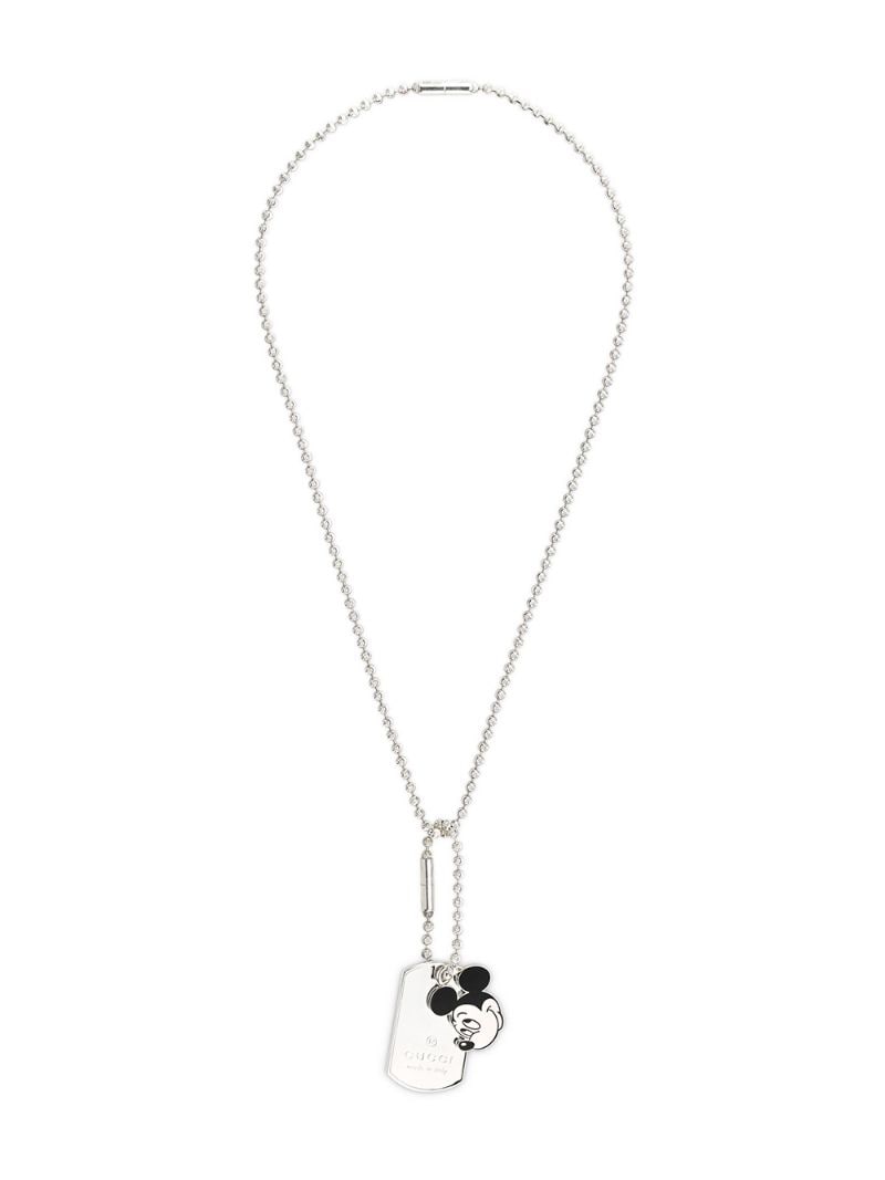 Gucci - x Disney Mickey Mo  pendant necklace - men - stainless steel - One Size - SILVER