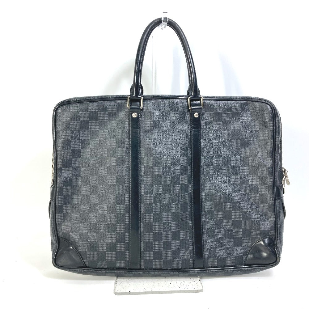 LOUIS VUITTON Business bag N41125 Damier Grafitto Canvas black Damier Grafitte Porto documan Voyage PDV mens  d