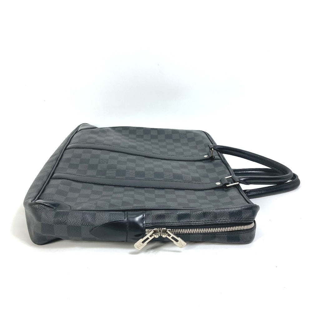 LOUIS VUITTON Business bag N41125 Damier Grafitto Canvas black Damier Grafitte Porto documan Voyage PDV mens  d