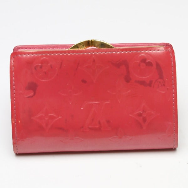 LOUIS VUITTON Bifold Wallet M9141F Monogram Vernis pink Porto Monet Bie Vienova Vernis Gamaguchi Wallet With card pocket Women  d