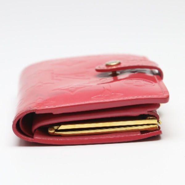LOUIS VUITTON Bifold Wallet M9141F Monogram Vernis pink Porto Monet Bie Vienova Vernis Gamaguchi Wallet With card pocket Women  d