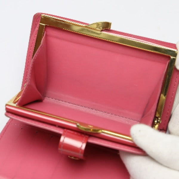 LOUIS VUITTON Bifold Wallet M9141F Monogram Vernis pink Porto Monet Bie Vienova Vernis Gamaguchi Wallet With card pocket Women  d
