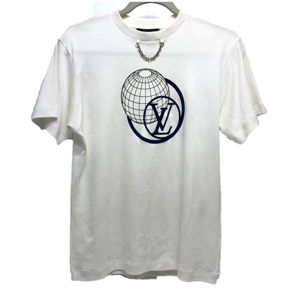 LOUIS VUITTON Short sleeve T-shirt 1A9LPK cotton white Flight mode LV gloves Women ‚r