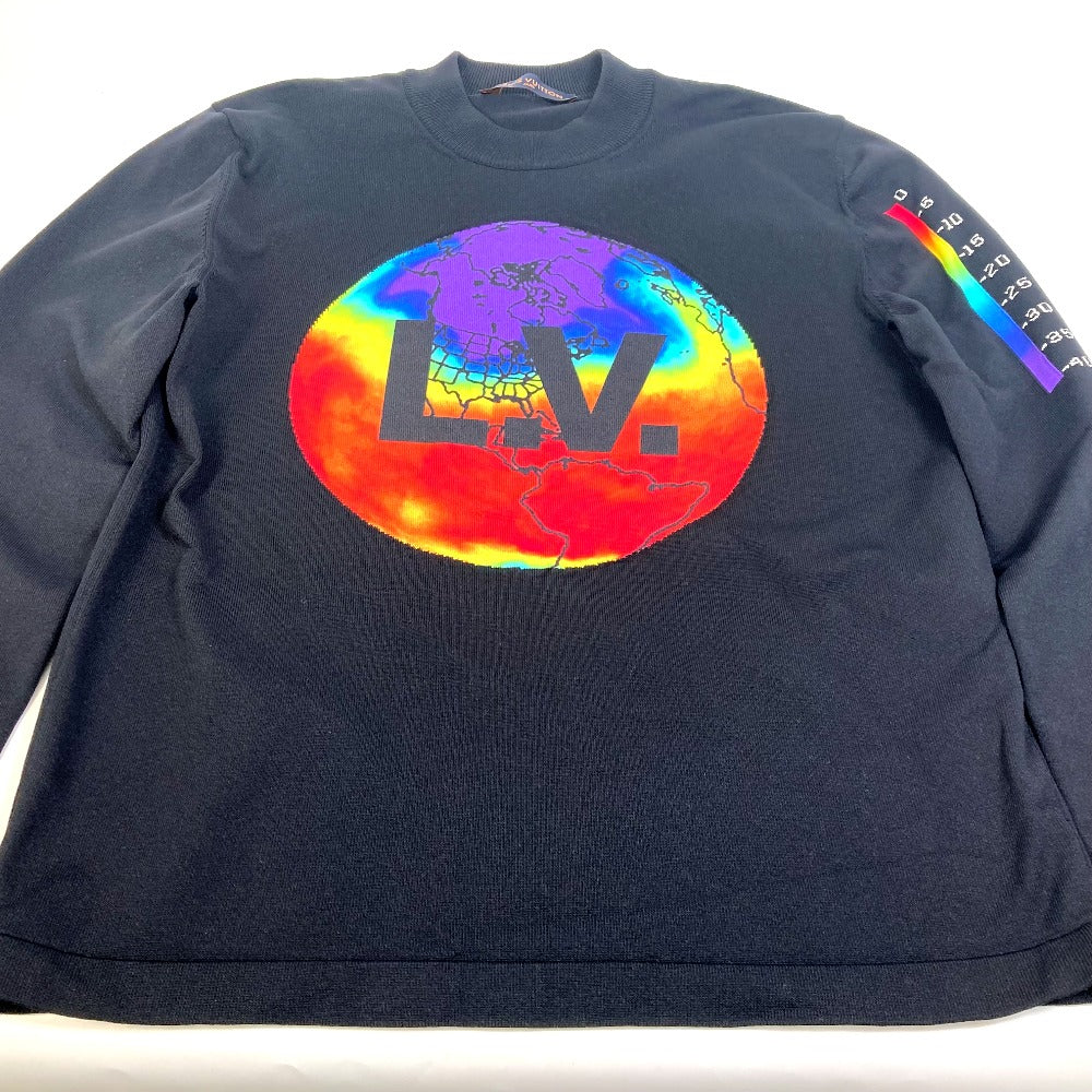 LOUIS VUITTON sweat polyamide black Virgil Abloh Tops Long Sleeve trainer mens ‚k