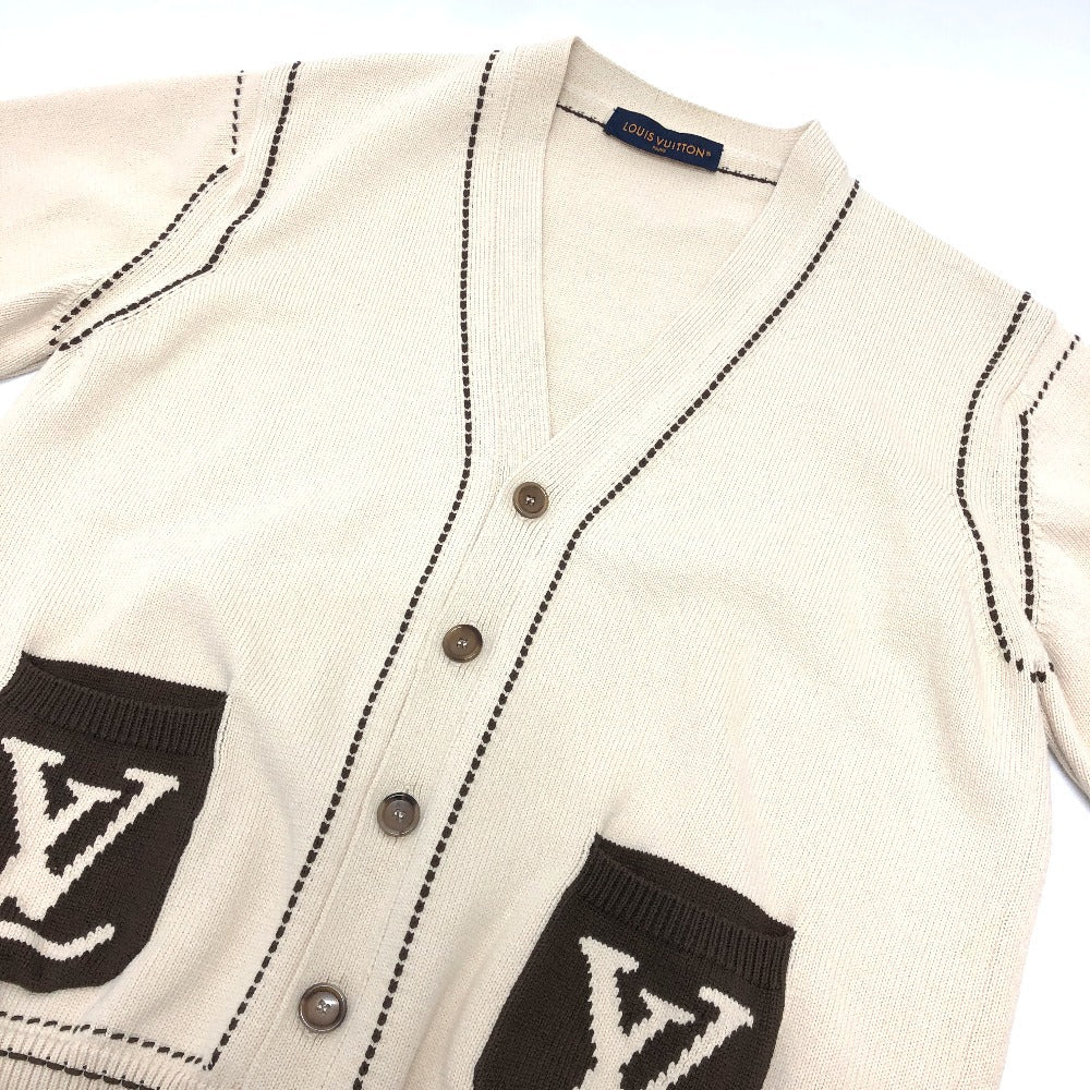 LOUIS VUITTON cardigan 1AFPXX cotton beige Signature light LV logo ?
