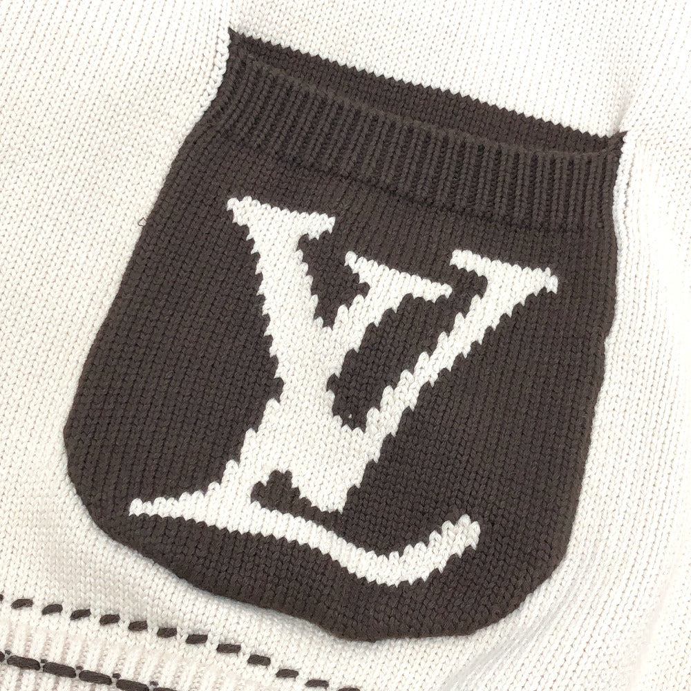 LOUIS VUITTON cardigan 1AFPXX cotton beige Signature light LV logo ?