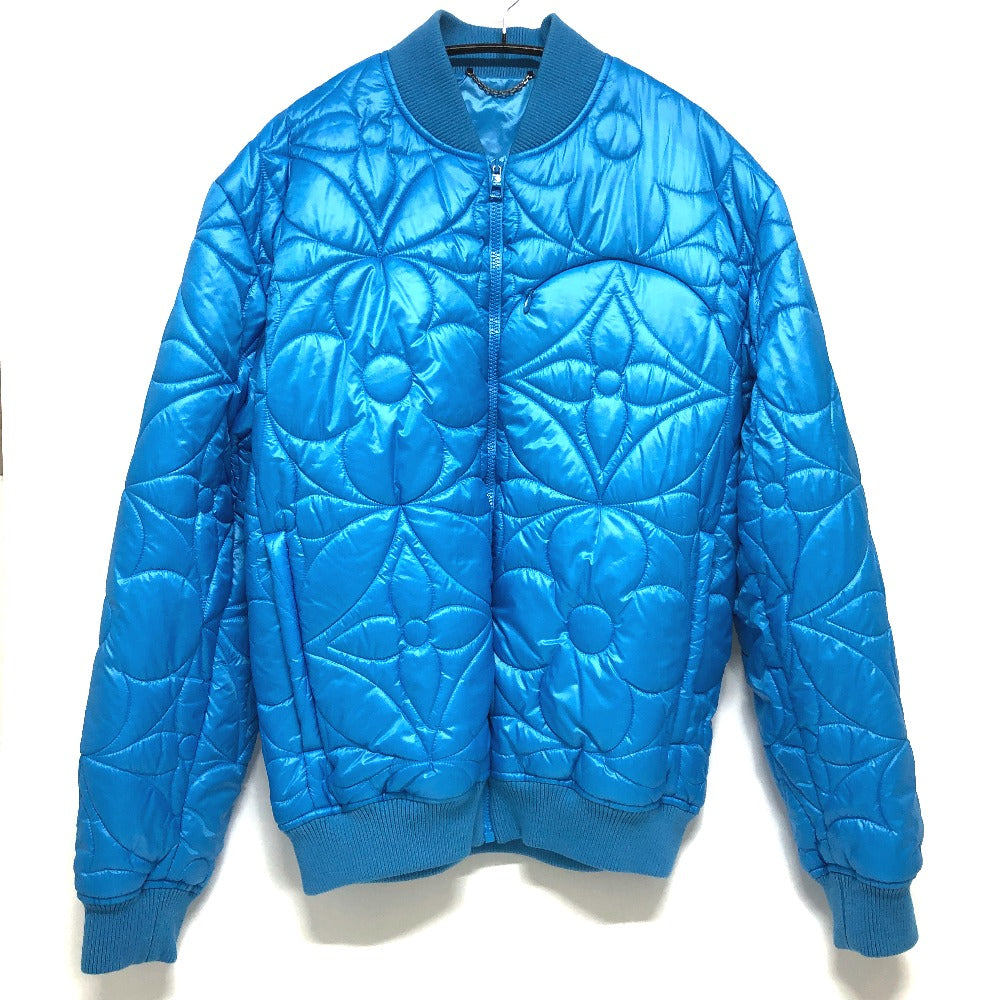 LOUIS VUITTON Down jacket RM221Q Nylon blue flower quilted 50