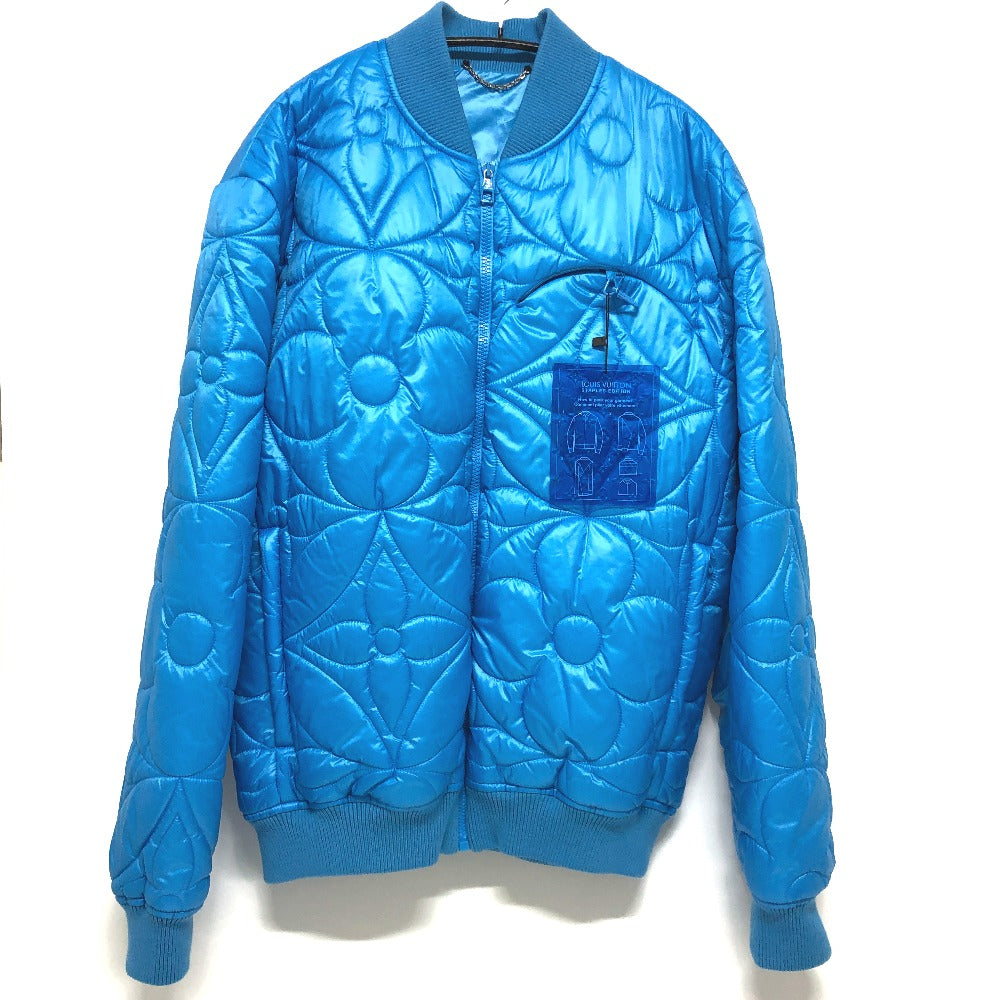 LOUIS VUITTON Down jacket RM221Q Nylon blue flower quilted 50