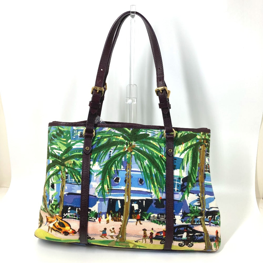 LOUIS VUITTON Tote Bag M93771 Canvas / leather green Eyeall hippo PM Women