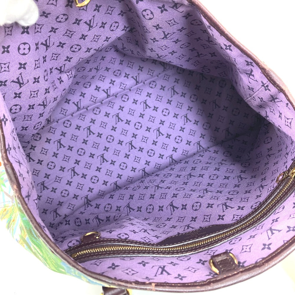 LOUIS VUITTON Tote Bag M93771 Canvas / leather green Eyeall hippo PM Women