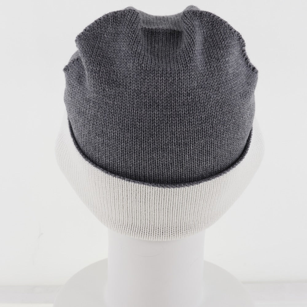 CHANEL Knit cap Wool, Silk, Cashmere White Sports line COCO Mark Women