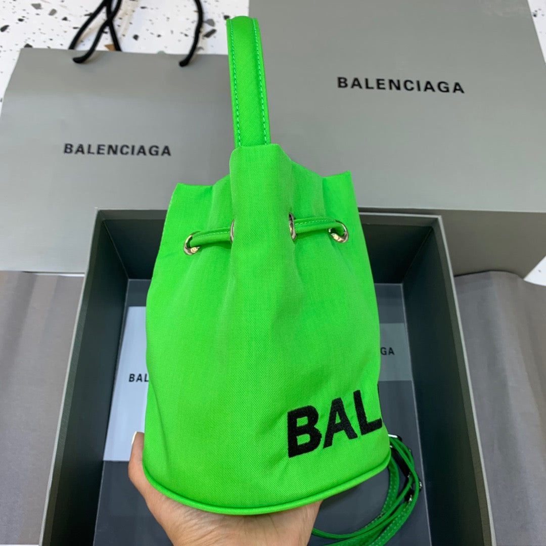 Balen Le Cagole MeTop Qualityum Bucket Bag In Green, For Women,  Bags 11.8in/30cm
