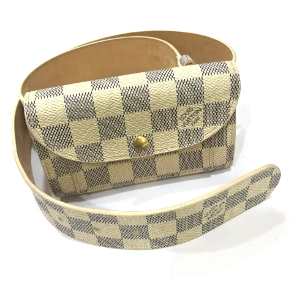 LOUIS VUITTON Waist bag M9835 Damier Azur Canvas white Saint Tulle Pochette Solo Women(Unisex)