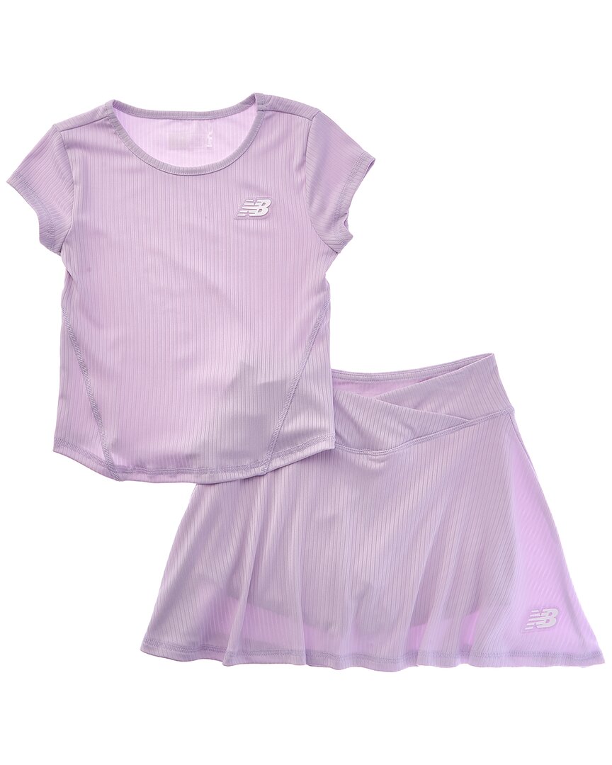 New Balance 2Pc Rib T-Shirt & Scooter Set