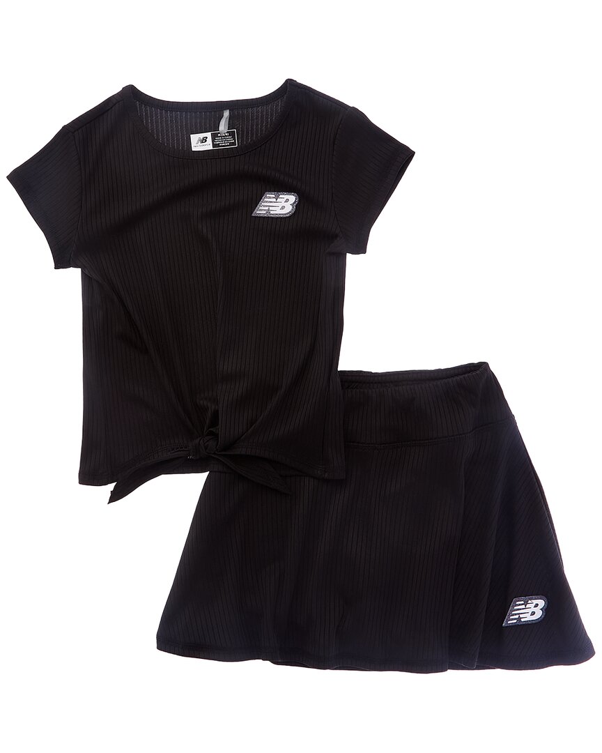 New Balance 2Pc Rib T-Shirt & Scooter Set