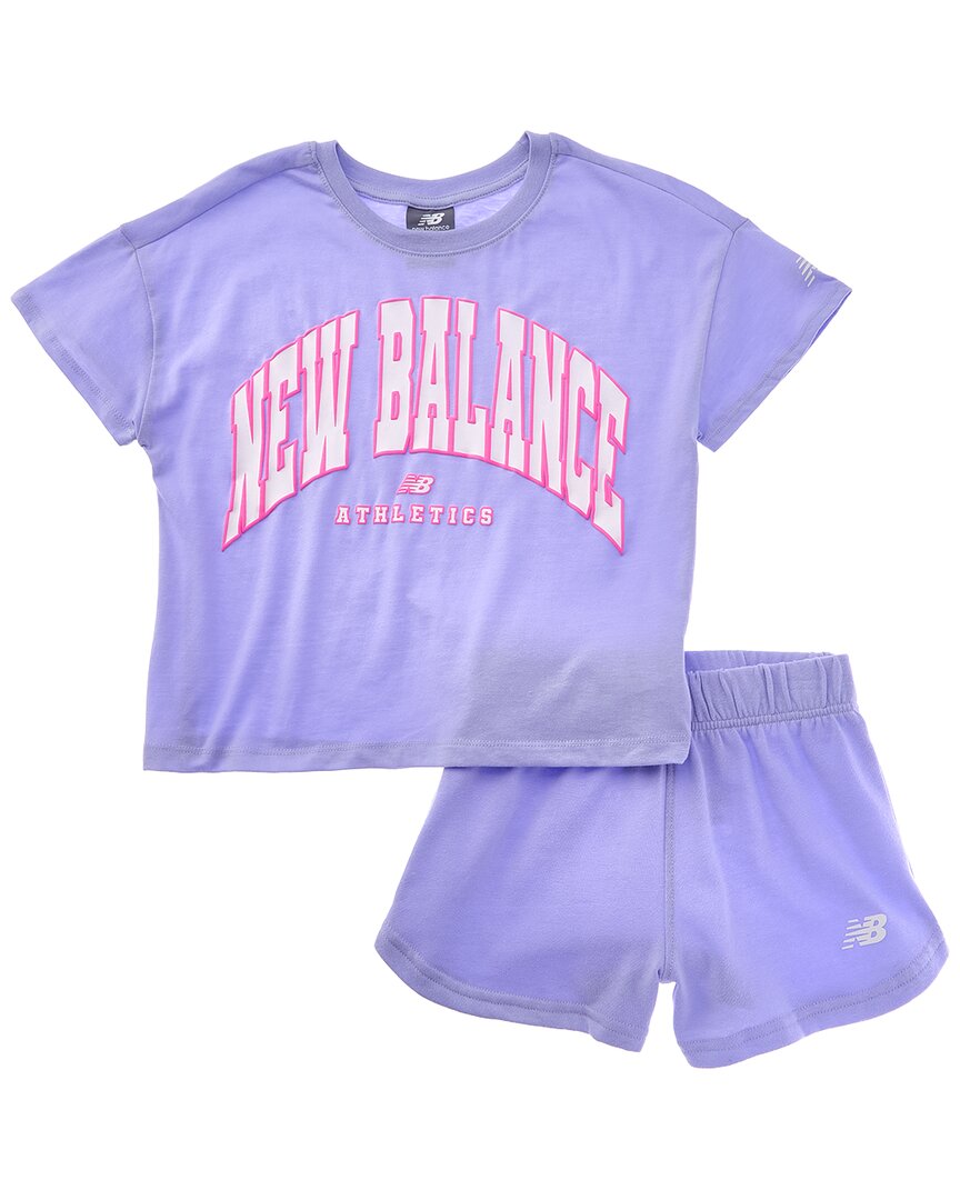 New Balance 2Pc T-Shirt & Fleece Short Set